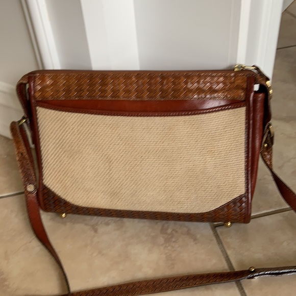 Brahmin Leather/Canvas Crossbody - Picture 5 of 13